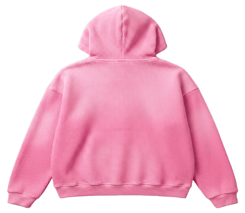 Cloud Pink Thermal Hoodie Print
