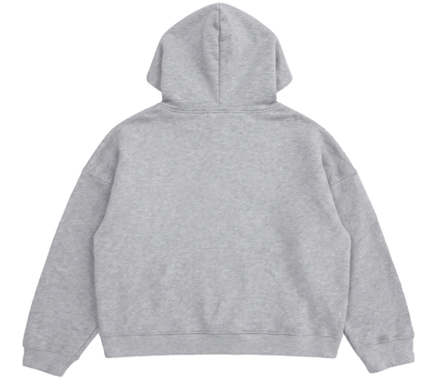 Heather Grey French Terry Hoodie Print